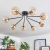 Chehalis Ceiling Light - glass 12 cm gold, black, 8-light sources