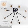 Chehalis Ceiling Light - glass 12 cm gold, black, 8-light sources