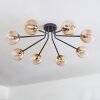 Chehalis Ceiling Light - glass 12 cm gold, black, 8-light sources