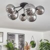 Chehalis Ceiling Light - glass 12 cm, 15cm Smoke-coloured, 6-light sources