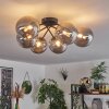 Chehalis Ceiling Light - glass 15 cm Smoke-coloured, 6-light sources