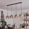 Ripoll Pendant Light - glass 25 cm clear, Smoke-coloured, 4-light sources