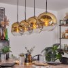 Ripoll Pendant Light - glass 30 cm gold, clear, 4-light sources