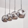 Ripoll Pendant Light - glass 30 cm chrome, 4-light sources