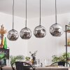 Ripoll Pendant Light - glass 25 cm chrome, 4-light sources
