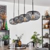 Oravi Pendant Light - glass 25 cm black, 4-light sources