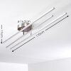 Tornio Ceiling Light LED matt nickel, 3-light sources