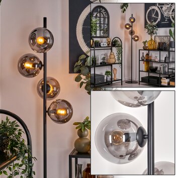 Gastor Floor Lamp - glass 15 cm Smoke-coloured, 4-light sources