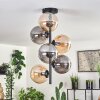 Gastor Ceiling Light - glass 15 cm Amber, Smoke-coloured, 6-light sources