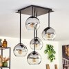 Koyoto Ceiling Light - glass 15 cm chrome, clear, 5-light sources