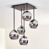 Koyoto Ceiling Light - glass 15 cm chrome, 5-light sources