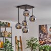 Koyoto Ceiling Light - glass 15 cm chrome, 5-light sources
