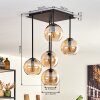Koyoto Ceiling Light - glass 15 cm Amber, 5-light sources