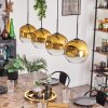 Ripoll Pendant Light - glass 25 cm gold, clear, 4-light sources