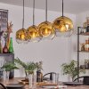 Ripoll Pendant Light - glass 25 cm gold, clear, 4-light sources