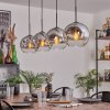 Ripoll Pendant Light - glass 25 cm chrome, clear, 4-light sources