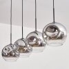 Ripoll Pendant Light - glass 25 cm chrome, clear, 4-light sources