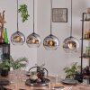 Ripoll Pendant Light - glass 25 cm chrome, clear, 4-light sources