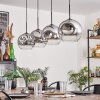 Ripoll Pendant Light - glass 25 cm chrome, clear, 4-light sources