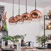 Ripoll Pendant Light - glass 25 cm clear, coppery, 4-light sources