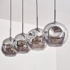 Ripoll Pendant Light - glass 30 cm Smoke-coloured, 4-light sources