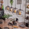 Ripoll Pendant Light - glass 30 cm clear, Smoke-coloured, 4-light sources