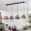 Ripoll Pendant Light - glass 30 cm clear, Smoke-coloured, 4-light sources