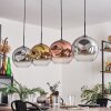 Ripoll Pendant Light - glass 30 cm chrome, gold, clear, coppery, Smoke-coloured, 4-light sources