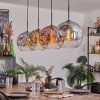 Ripoll Pendant Light - glass 30 cm chrome, gold, clear, coppery, Smoke-coloured, 4-light sources
