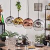 Ripoll Pendant Light - glass 30 cm chrome, gold, clear, coppery, Smoke-coloured, 4-light sources