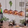 Ripoll Pendant Light - glass 30 cm clear, coppery, 4-light sources