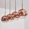 Ripoll Pendant Light - glass 30 cm clear, coppery, 4-light sources