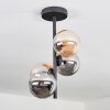 Chehalis Ceiling Light - glass 12 cm Amber, Smoke-coloured, 4-light sources