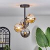 Chehalis Ceiling Light - glass 12 cm Amber, Smoke-coloured, 4-light sources