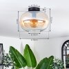 Apedo Ceiling Light - glass 30 cm Amber, clear, 1-light source