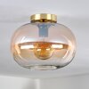 Apedo Ceiling Light - glass 30 cm gold, black, 1-light source