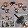 Gastor Ceiling Light - glass 15 cm Smoke-coloured, 6-light sources