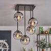 Gastor Ceiling Light - glass 15 cm clear, Smoke-coloured, 5-light sources