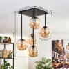 Gastor Ceiling Light - glass 15 cm Amber, 5-light sources
