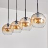 Koyoto Pendant Light - glass 25 cm Amber, clear, 4-light sources