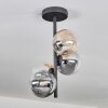 Chehalis Ceiling Light - glass 12 cm Amber, clear, Smoke-coloured, 4-light sources