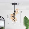 Chehalis Ceiling Light - glass 10 cm, 12 cm Amber, clear, 4-light sources