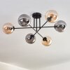 Gastor Ceiling Light - glass 15 cm Amber, Smoke-coloured, 6-light sources