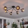 Koyoto Ceiling Light - glass 15 cm chrome, clear, 6-light sources
