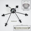 Koyoto Ceiling Light - glass 15 cm chrome, clear, 6-light sources