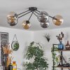 Gastor Ceiling Light - glass 15 cm Amber, Smoke-coloured, 6-light sources