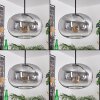 Apedo Pendant Light - glass 30 cm clear, Smoke-coloured, 4-light sources