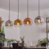 Ripoll Pendant Light - glass 25 cm chrome, gold, clear, coppery, Smoke-coloured, 4-light sources