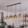 Ripoll Pendant Light - glass 25 cm chrome, gold, clear, coppery, Smoke-coloured, 4-light sources