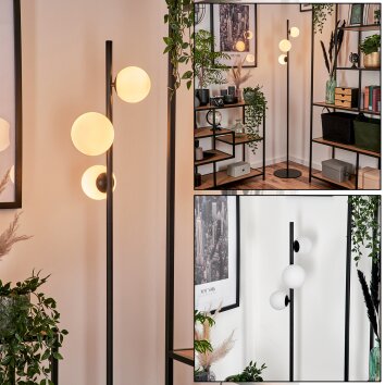 Remaisnil Floor Lamp - glass 10 cm, 12 cm white, 3-light sources